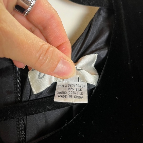 Vintage Chia & Chia Velvet Silk Maxi Slip Dress Sz 12 Fairy Whimsgioth Evening - Picture 3 of 11